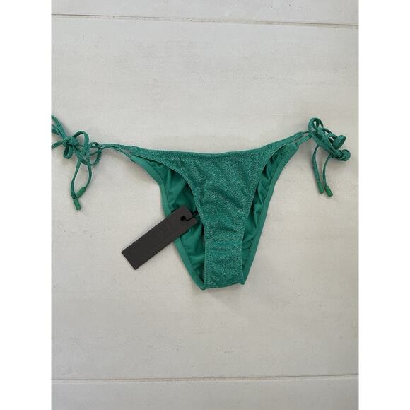 Triangl Swim Vinca String Bikini Bottom Swimwear Sparkle Jade Green - Picture 1 of 12